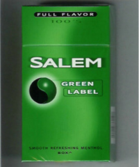 Salem Green Label Full Flavor 100s cigarettes 10 cartons