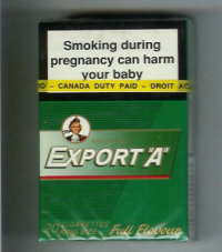 Export 'A' Macdonald Full Flavor green cigarettes 10 cartons