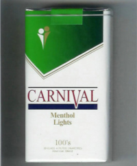 Carnival 100s Menthol Lights cigarettes 10 cartons