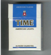 Time American Lights American Flavor white and blue hard box