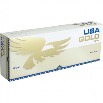 USA Gold Gold 100\'s Box cigarettes 10 cartons