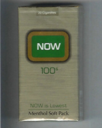 Now 100s Now is Lowest Menthol soft box cigarettes 10 cartons