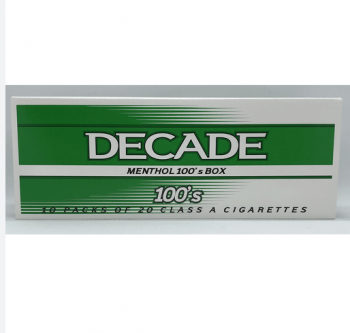 Decade Menthol 100s Box cigarettes 10 cartons