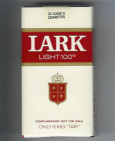 Lark Light 100s white and red soft box cigarettes 10 cartons