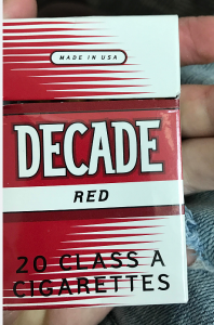 Decade red short cigarettes 10 cartons
