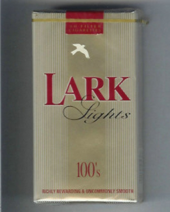 Lark Lights 100s grey soft box cigarettes 10 cartons