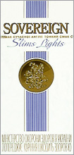 Sovereign Slim Lights 100's Cigarettes 10 cartons