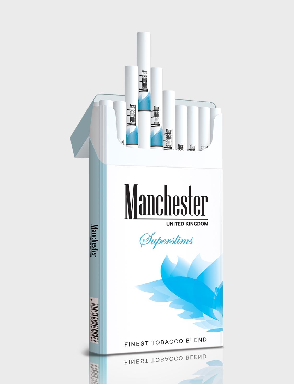 Manchester Superslims blue cigarettes 10 cartons - Click Image to Close
