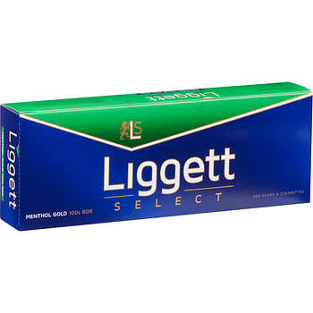 Liggett Select Menthol Gold 100\'s Box cigarettes 10 cartons