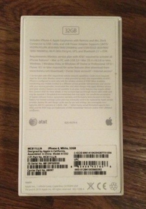 Original Apple iPhone 4 - 32GB - White unlocked - Click Image to Close