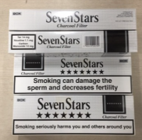 Seven Stars Charcoal Filter 14mg hard Pack cigarettes 10 cartons Seven Stars Charcoal Filter 14mg hard Pack cigarettes 10 cartons